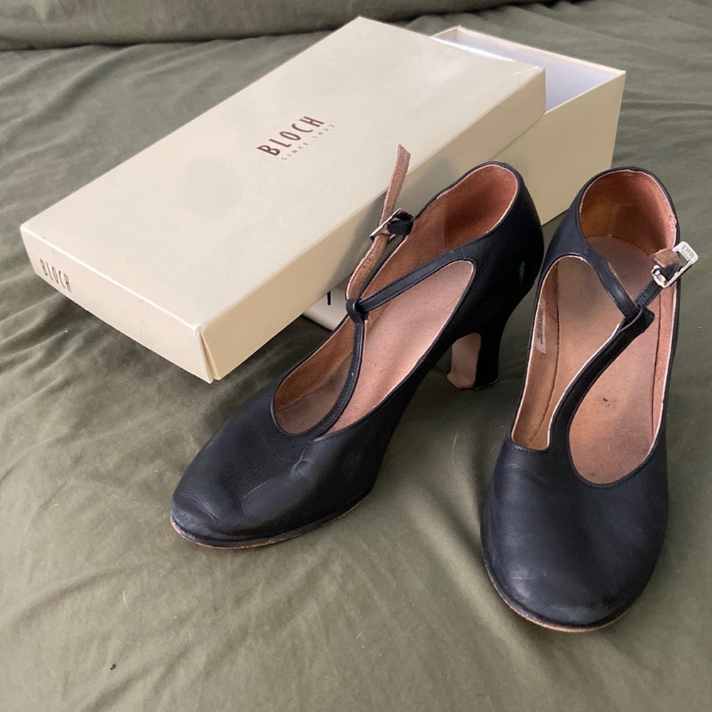 Black 2” Heeled Character Shoes